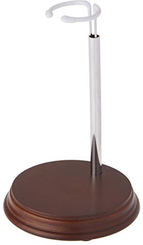 Bard's Chrome And Wood Doll Stand, 5.875" H X 4.5" W X 4.5" D, Fits 10-16 Inch Dolls #TOP14
