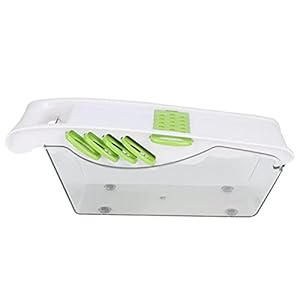 Voedselsnijder Antislip Vruchten Dicer Plantaardige Chopper voor Groente (6 Blade Wit)