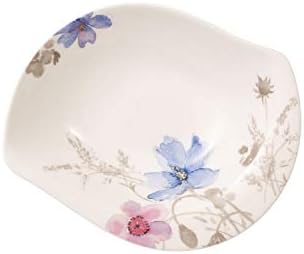Villeroy & Boch Mariefleur Basic, Round Premium Porcelain Bowl with Playful Flower Decoration, Dishwasher Safe, 750 ml, White, 15 cm