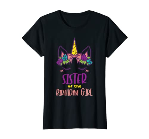 Unicorn Sister Birthday Girl Party Family Matching Gift T-Shirt