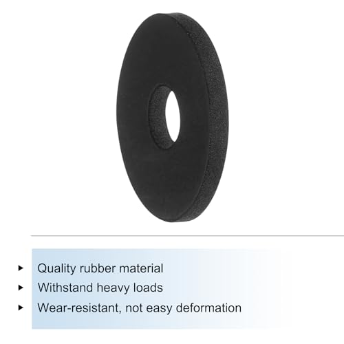 QUARKZMAN 30Stk Gummi Unterlegscheiben Gummi Abstandshalter 20mm AD 6,2mm ID 2mm Höhe Runde Gummispacer Distanzhülsen Gummibuchse Ösen Dicke Gummischeiben für Haus Auto Zubehör Schwarz