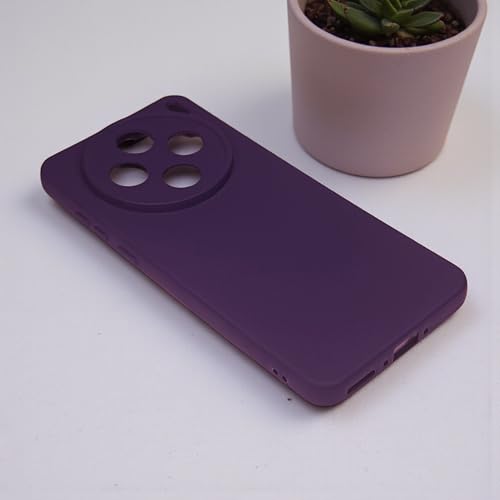 Image of SBMS Silicone Back Cover Case for Vivo X200T 5G | Soft Micro-Fibre Lining Inside | Camera Protection Bump | Shockproof Back Cover Case for Vivo X200T 5G (Candy Cloth Purple)