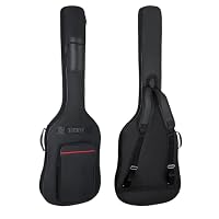 LETSROCK Bassgitarrenkoffer 8 mm Polsterung Bassgitarrentasche wasserdichte E-Bass-Tasche, E-Bass-Gigbag Basskoffer Rucksack mit Nackenriemen und Taschen