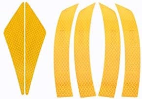 Amazon Accesments ホンダ 新型cr V Crv Rw系 Rt系 ヘッドライトステッカー 反射シール リフレクター カーステッカー 車検対策 反射材 外装パーツ カスタムパーツ 黄色 6p Cr032 ステッカー デカール 車 バイク