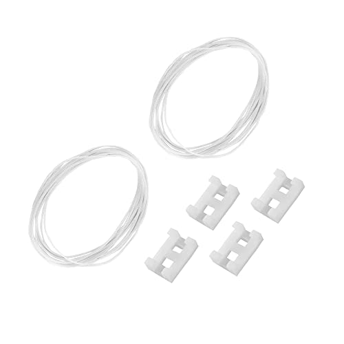 Victoria M. Seil-Set für Indiva Plissees Plisseerollos Plissee-Zubehör, 2 x Stoffführungsseile à 250 cm, 4 Seilbremsen, Weiß