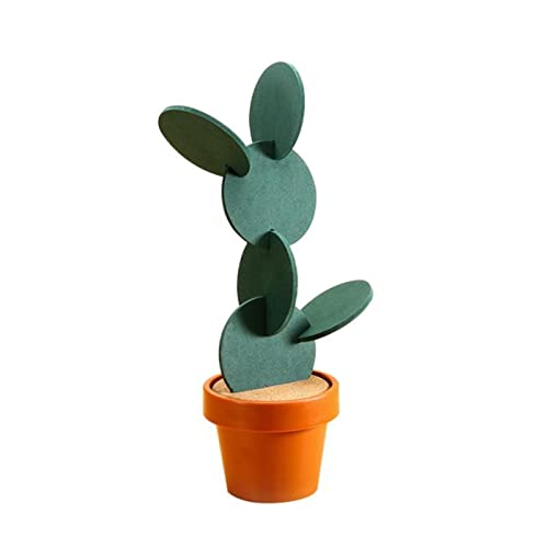Dessous de verre cactus rond isolant et antidérapant pour table - 2