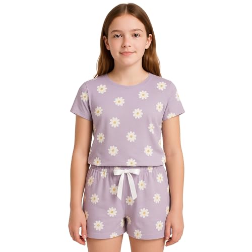 Image of Hestia | H.NSG.N.1 | Kids Girls Nightwear | Sleepwear | Cotton |Trouser Full Sleeves Tshirt | Elastic Waist |Night Dress with Pyjama Tshirts for Girls|All Over Horse Printed |Blue Color 4-6Yrs |Set 1