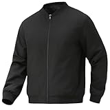 Brooklen Men's Bomber Jacket Lightweight Casual Stylish Windbreaker Motorcycle Coat Chaqueta Para Hombre Spring Fall Outfits