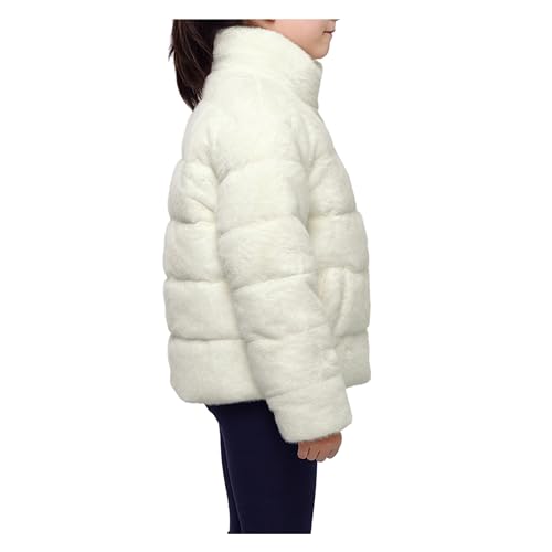 Rokka&Rolla Girls' Fuzzy Shaggy Puffer Jacket Winter Coat4