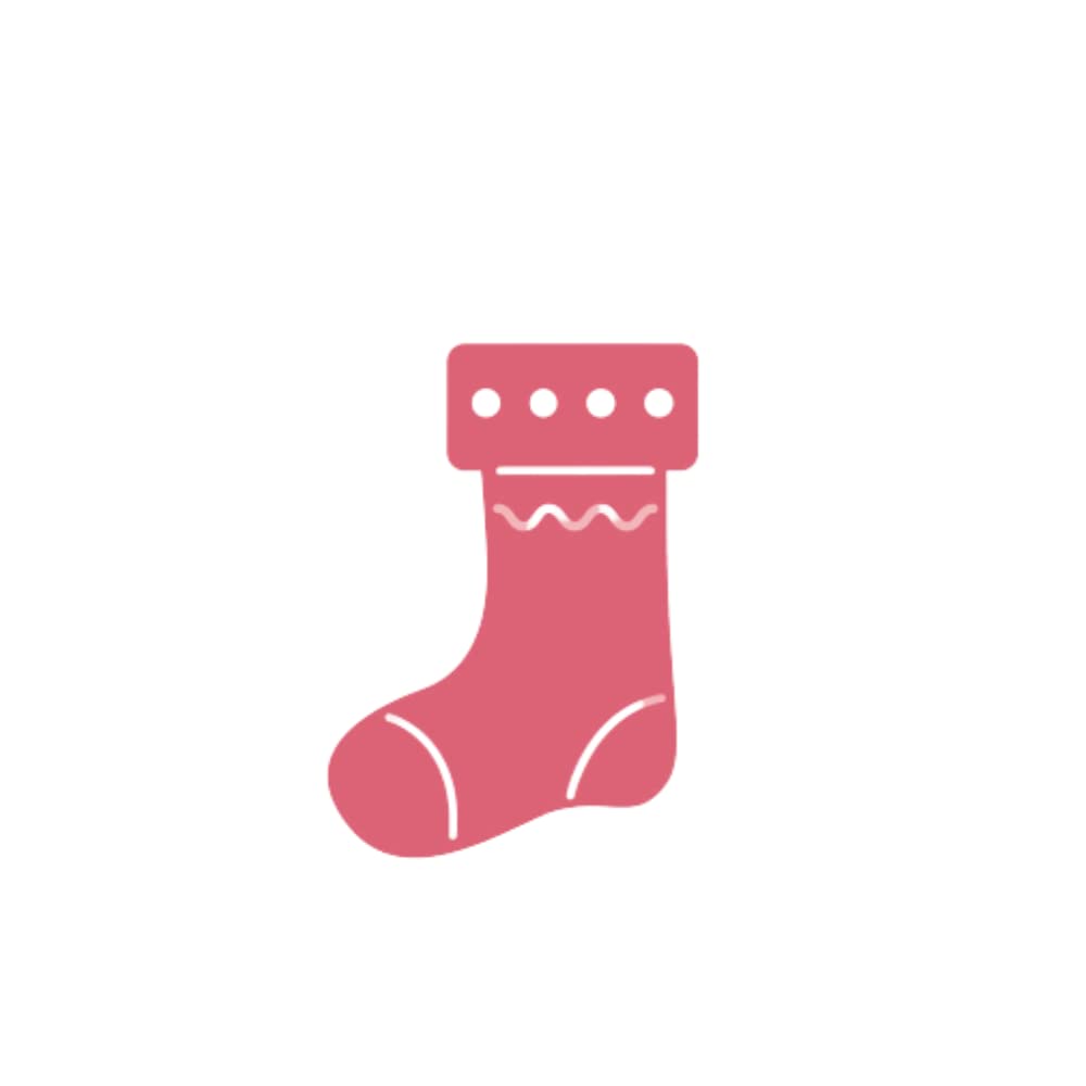Craftelier - Mini Die Cut for Card Making, Scrapbooking and Craft Projects and Creations | Christmas Stocking Shape - Approximate Cutting Size: 2.96 x 4.10 cm