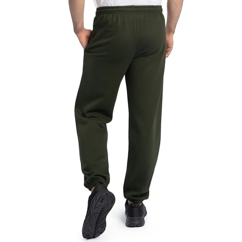 Image of Fruit of the Loom Eversoft Fleece Elastic Bottom Sweatpants with Pockets, Relaxed Fit, Moisture Wicking, Breathable