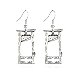 Gothic Silver Guillotine Earrings for Women Guillotine Dangle Earrings Hip Hop Rock Cosplay Party Cool Earrings Jewelry(Silver)