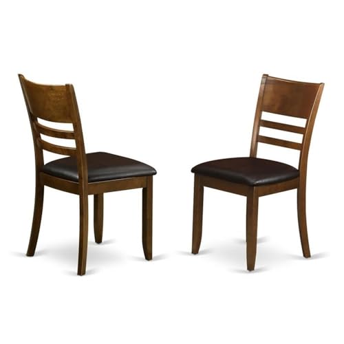 East-West-Furniture-KELY7-ESP-LC-7-Piece-Kitchen-Table-Chairs-Set-Consist-of-an-Oval-Dining-Table-with-Butterfly-Leaf-and-6-Faux-Leather-Dining-Room-Chairs-42×60-Inch-Espresso East West Furniture KELY7 ESP LC 7 Piece Kitchen Table Chairs Set Consist of an Oval Dining Table with Butterfly Leaf and 6 Faux Leather Dining Room Chairs 42×60 Inch Espresso