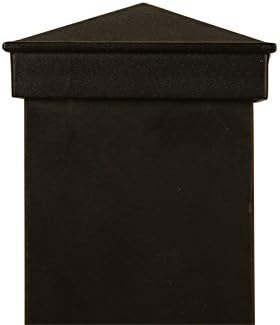 3x3 Metal Post Cap (3.0") │Black Pyramid Aluminum Finial for Fences, Pipes, Tubing and Ornamental Iron by Atlanta Post Caps
