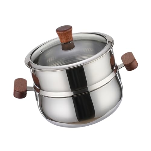 No STIAK Ollas con herramienta de vapor de acero inoxidable para hacer sopa y comidas familiares