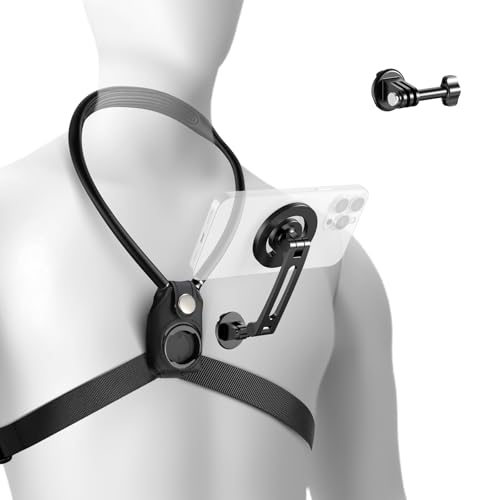 Support de poitrine mains libres avec fixation magnétique rapide pour action cam