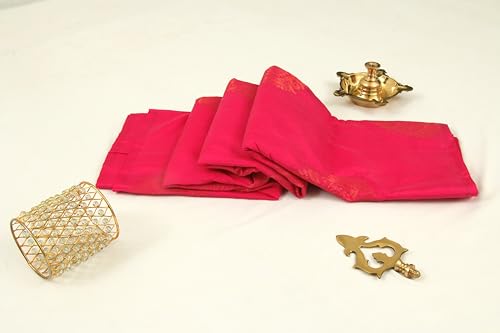 Generic coral kanchipuram silk saree in soft silk – image 3