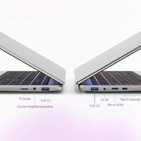 15,6 Zoll Laptop, Quad-Core N95(bis 3,4 GHz), 16GB RAM, 512GB SSD, Full-HD Display, beleuchtete Tastatur mit Nummernblock, 2,4G/5G WLAN, Bluetooth 5.0, Win 11 Notebook für Arbeit, Studium & Homeoffice – Ansicht 7