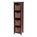 Winsome Wood - Milan Shelf Piece Decorative Storage Cabinet, Antique Walnut 94411
