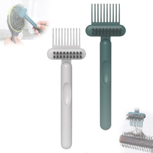 2-in-1 Hair Brush Cleaner, Comb with Pick and Bristles for Removing Hair