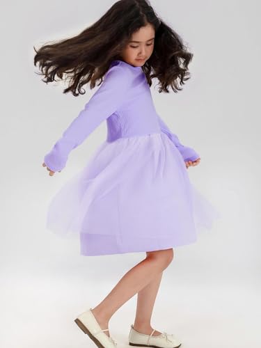 Little Bitty Girls Tutu Dress Long Sleeve Tulle Dresses Kids Midi Casual Outfits Princess Birthday Party Clothes 4-13 Years4