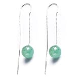 Handmade Jade Earrings, 925 Sterling Silver Earrings Studs, Women Mother's Day Gift Mom Day Gifts，G