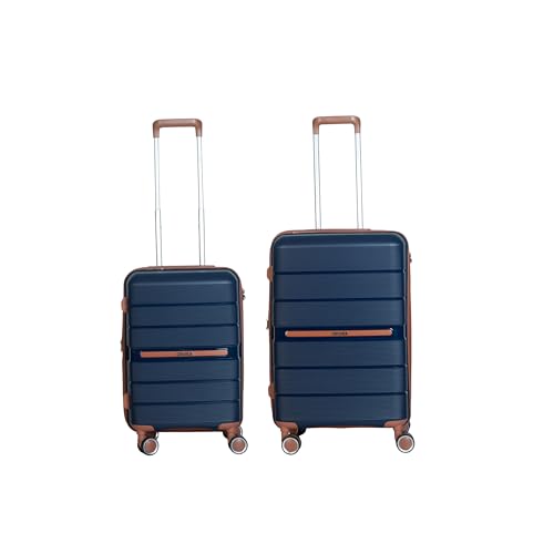 CRUISE Ocean Oak Travel Trolley Bags Set (20+24 Inch)| Hard Shell Expandable Suitcases with 8 Spinner Wheels & TSA Lock | Cabin and Check-in Lightweight Luggage Bag | Adjustable Handle (Set of 2)