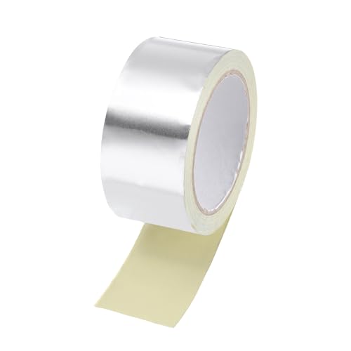 Image of uxcell Aluminum Foil Tape 1.9 Inch x 30 Yards Silver High Temperature Tape for HVAC, Sealing, Patching Hot and Cold Air Ducts 1 Pcs