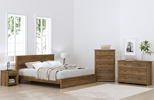 Galano Genoa 5 Drawer Dresser - Chest Of Drawers For Bedroom - Clothes Storage - Drawer And Closet Organizer - Drawer Glides - Easy Assembly - Knotty Oak #TOP7