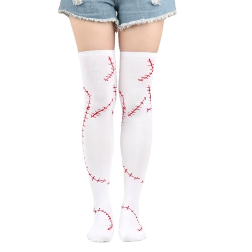 Image of YELAIVP Over Knee Rainbow Thigh High Socks Gloves Set Cosplay Accessories Arm Leg Warmers for Girls