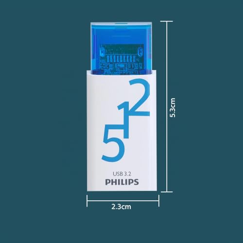 Philips Click Edition Port USB-C Lecteur Flash USB 3.2 Gen 1 512 Go pour PC, Ordinateur Portable, Smartphone, Tablette avec Port USB-C, Vitesse de Lecture jusqu'à 120 Mo/s