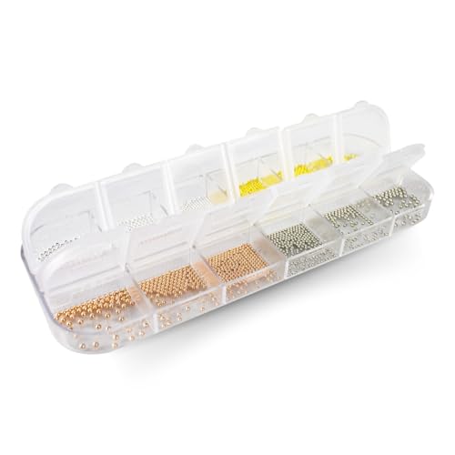 Mini Caviar Dourado Prata Bronze Nail Art Decoração de Unhas