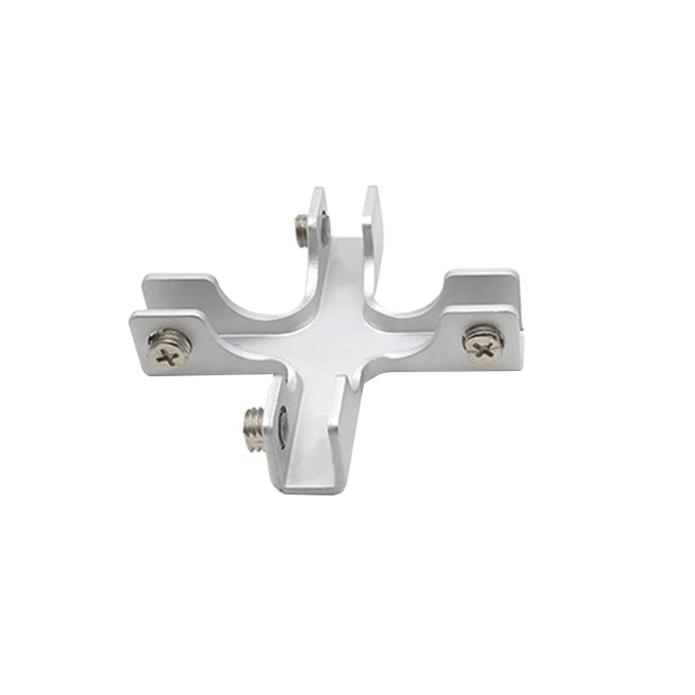 6-10mm/0.24-0.39in Cross Shape Glass Clamp Aluminium Alloy Glass Support Bracket Fit for 8-12mm Glass Thickness Come with Screws