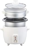 Rosenstein & Söhne Multikocher: Reiskocher mit Dampfgar-Einsatz & Warmhaltefunktion, 1 l, 400 Watt (Schongarer)