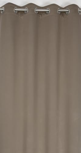Image of LaVichitra 2 Pieces Solid Premium Blackout Curtains - Thermal Insulated, 3 Layered, 100% Opaque Window - 4 feet, Hazel Wood