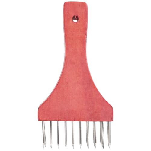 OSOLADY Batticarne in Acciaio Inox Manico in Legno Inteneritore per Bistecca e Carne di Manzo Accessorio da Cucina per Ammorbidire Maiale Pollo e Selvaggina Utensile Portatile per Uso