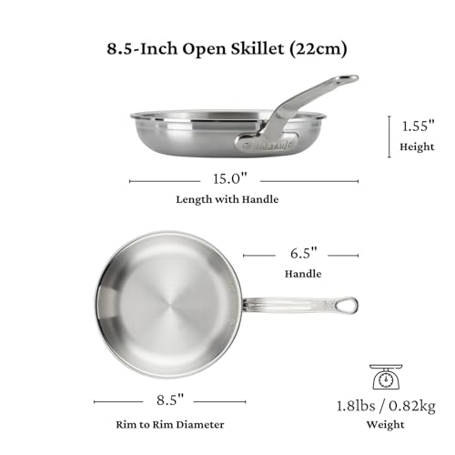 Image of Hestan - ProBond Collection - Professional Clad Stainless Steel 10-Piece Ultimate Cookware Set, Induction Cooktop Compatible