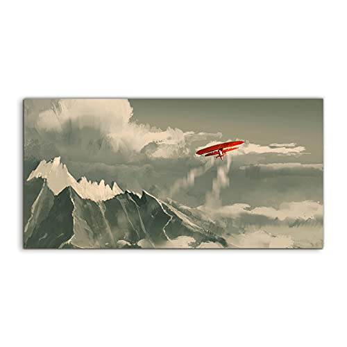 Tableau acrylique mountains airplane pour créer une ambiance évasion dans votre chambre