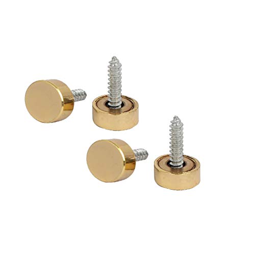 New Lon0167 billboar-d Advertising Destacados Glass Nails Mirror eficacia confiable Gold Tone 12mm Cup Diameter 4pcs(id:777 f4 ba e87)