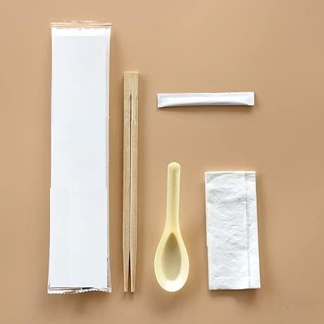 Vista 7 de Juego de utensilios envueltos individualmente de peso medio, ideal para picnic, barbacoa, suministros de fiesta, restaurante, viaje y campamento