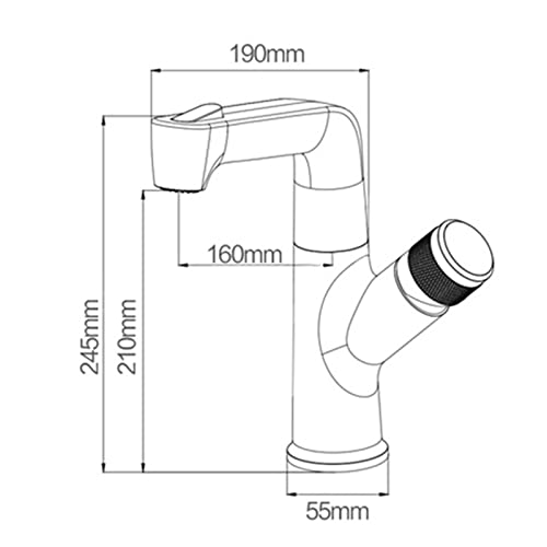 Grifo de lavabo con ducha extensible para lavar el pelo cómodamente en el baño 2