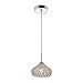 DINGGU Chrome Finish 1 Light Single Crystal Pendant Lighting for Kitchen Island