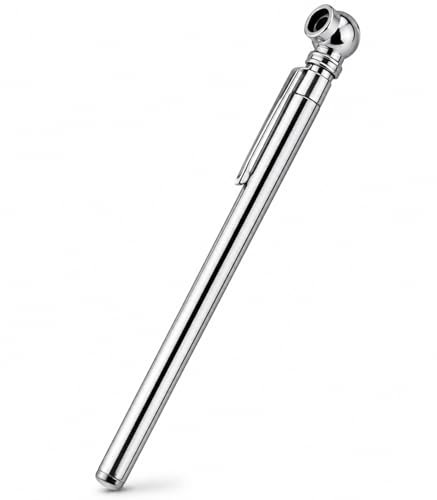 Medidor de Pressão para Pneus Tipo Caneta até 50 PSI, Calibrador Portátil para Carro, Moto e Bicicleta, Leitura Rápida e Fácil, Compacto para Porta-Luvas