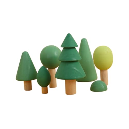 Jeu de société éducatif en bois noble, blocs ronds de construction durables