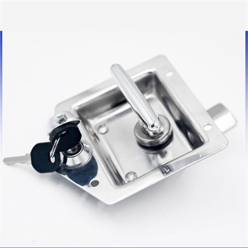 Serrure de tige en T type D inox pour boite a outils auto