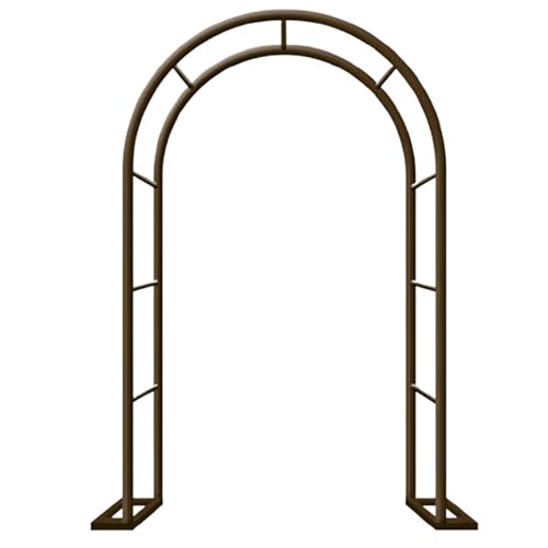 Rosenbogen Pergola aus Metall, braun, 80 cm bis 350 cm breit, elegantes Rankgitter für Kletterpflanzen, Hochzeit, Blume, Torbogen, Gartenlaube für Outdoor-Dekoration