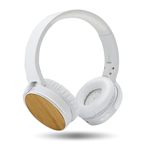 metronic Casque Audio sans Fil Bluetooth léger, Ajustable et Pliable Bambou