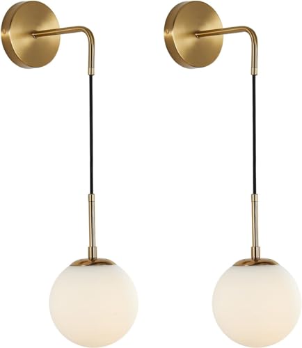 Image of Wall Lamp Chandelier Pendant Light, Home Decor for Bedroom, Living Room, Hallway, Cafe, Hotel, Restaurant (L White Wall LAMP with LED Bulb Pack of 1)