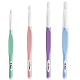 Aspetto semplice e design ergonomico: belli e colorati, questi classici grandi uncinetti presentano una superficie facile da impugnare per una guida perfetta del gancio e scanalature appositamente allineate per un flusso uniforme del filo.