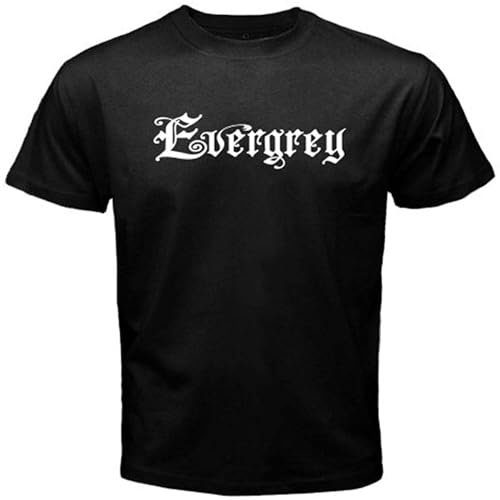 XiangGuFeiNiuWei Evergrey Metal Band Logo Unisex 100% Cotton Short Sleeve T Shirts Black XXXL